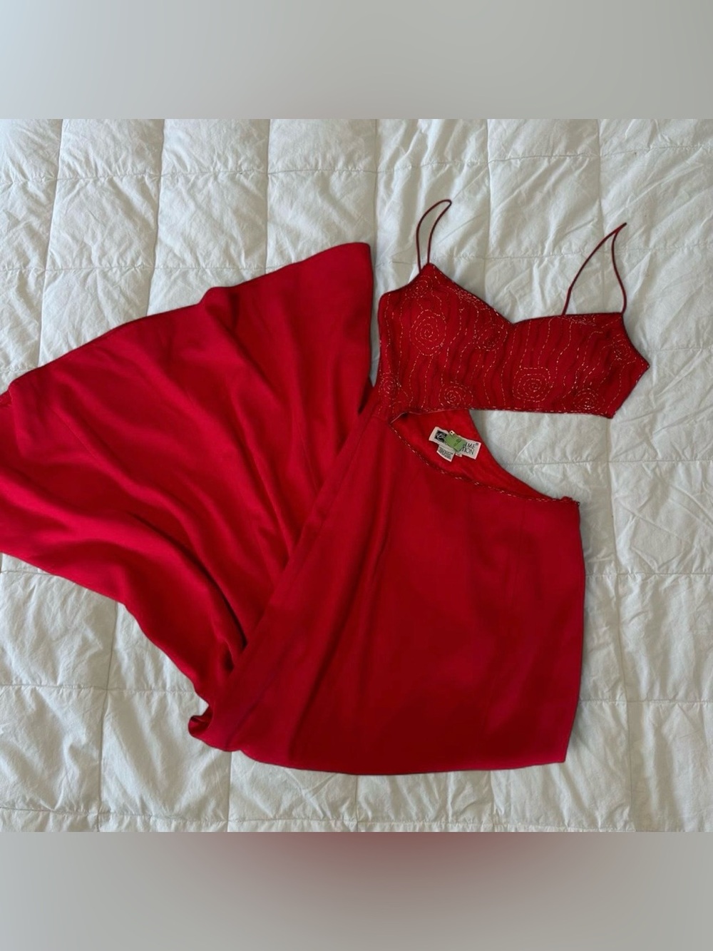 Vintage Showtime Collection Beaded Cutout Dress
